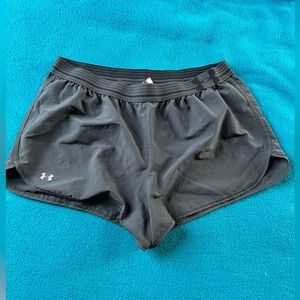 Grey under armor athletic shorts